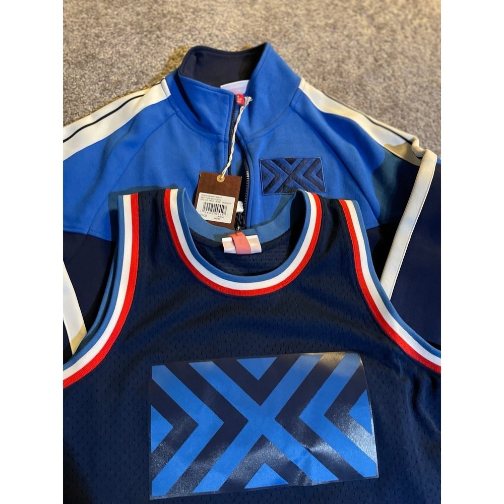 New York Excelsior Overwatch League Mitchell Ness Jersey & Track Jacket Bundle L